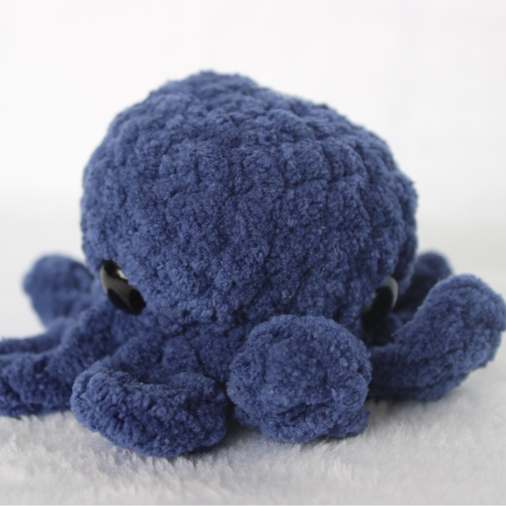 Handmade Twilight Blue Crochet Octopus